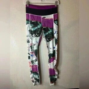 LULULEMON Pigment Wave Multi Black Plum Speed Tight Sz 4